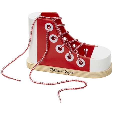 Pantof de jucarie Cum sa legam sireturile Melissa&Doug 3018 - imagine 11
